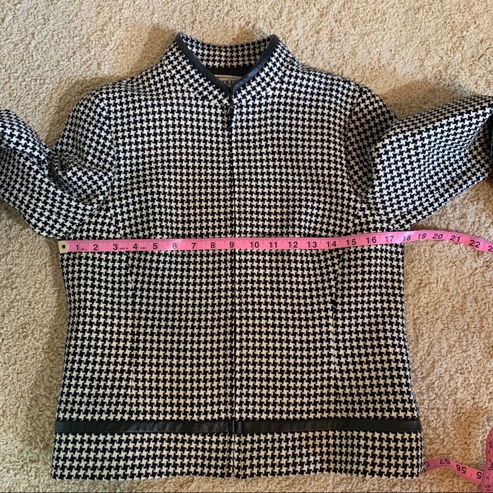 Pendleton Houndstooth Tweed Jacket Size 4 - image 8
